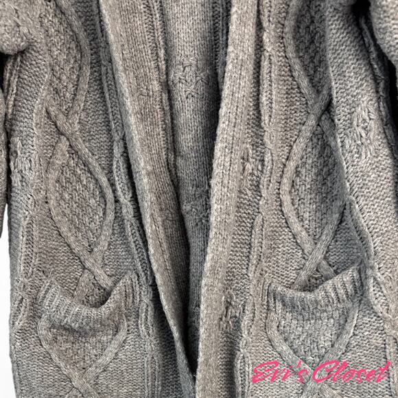 Time True Women's Cardigan Open Front Sweater Grey XS (0-2) 2 Pockets - Picture 3 of 8